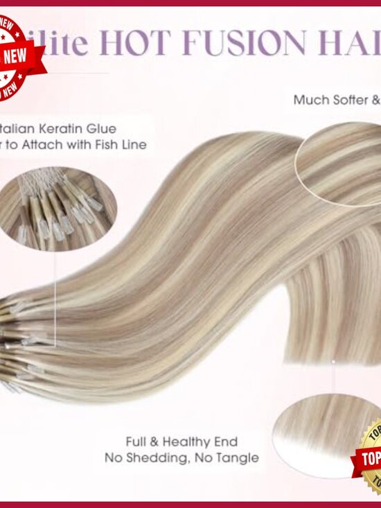 18 Inch Human Hair Extensions 50G K Tip Keratin Bond Pre Bonded main image 6